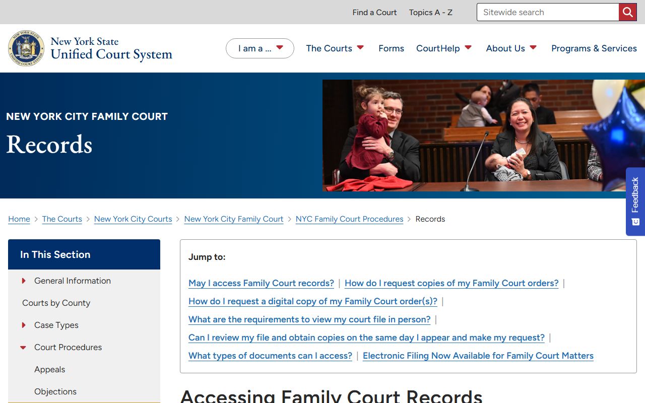 Family Court records guidance affecting Rockland County court dockets