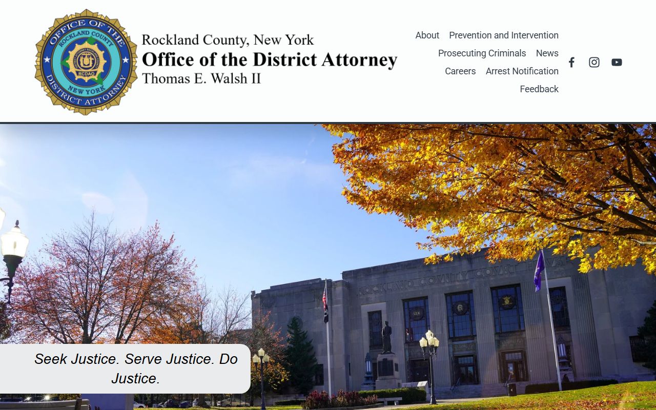 Rockland County arrest records District Attorney home page
